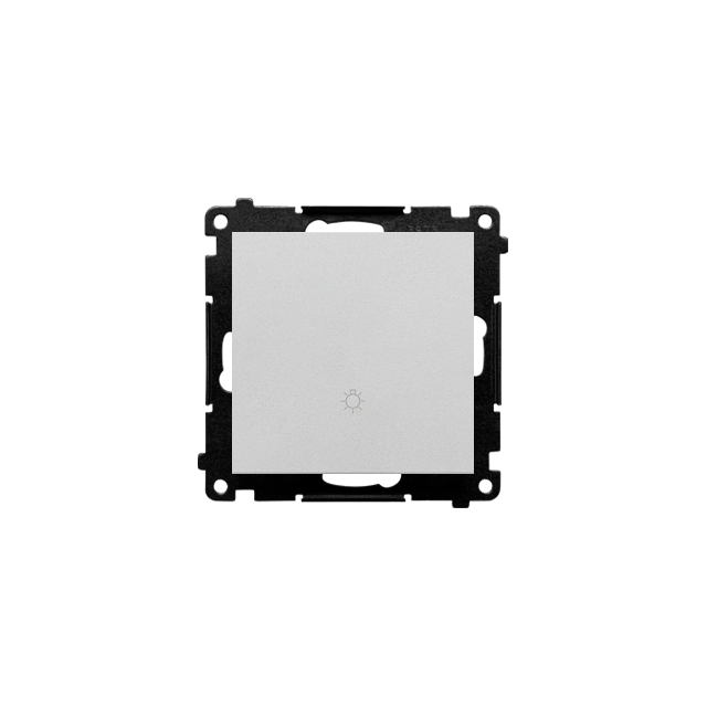 Simon 55 Przycisk zwierny /światło/ szybkozłączka Aluminium mat TS1.01/143 KONTAKT