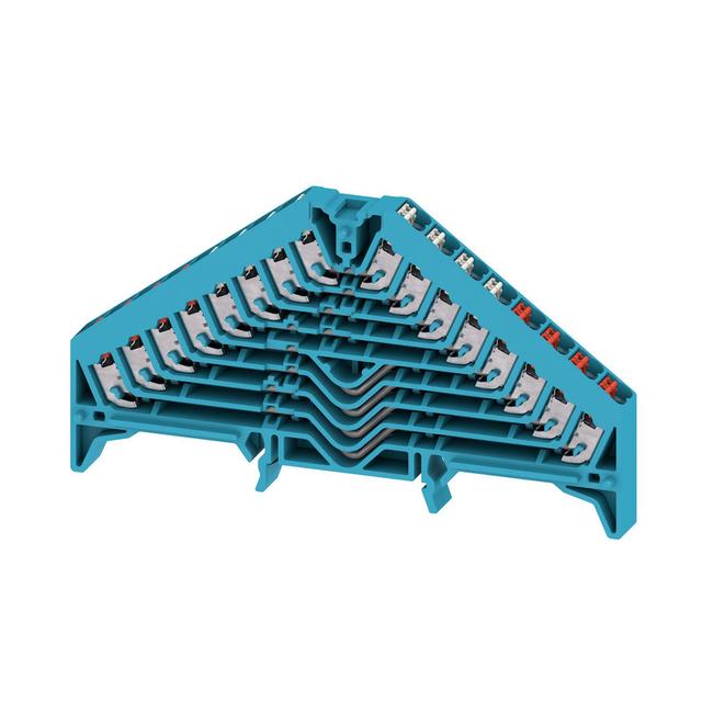 PRV 8 BL 35X7.5 WS/RT Zacisk rozdzielacza krosowego, PUSH IN, 1.5, 250, 8 A, liczba przyłączeń: 32, TS 35 x 7.5, niebieski, kolor elementów uruchamiających: biało-czerwony /20szt 1173910000 WEIDMÜLLER