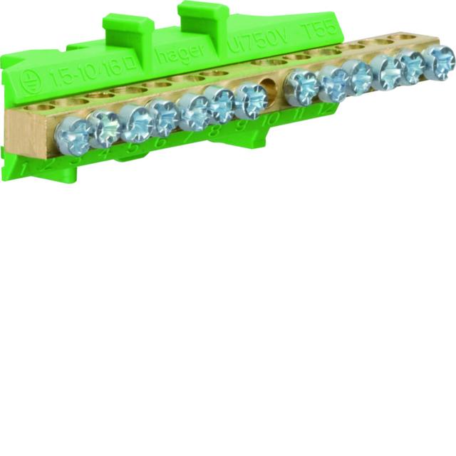 Listwa przyłączeniowa z cokołem ochronna 6x16+7x10 mm2 KM13E HAGER