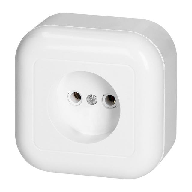 Gniazdo pojedyncze natynkowe 2p 16A, 250V, FAN, biały NT-15F BIAŁY ORNO