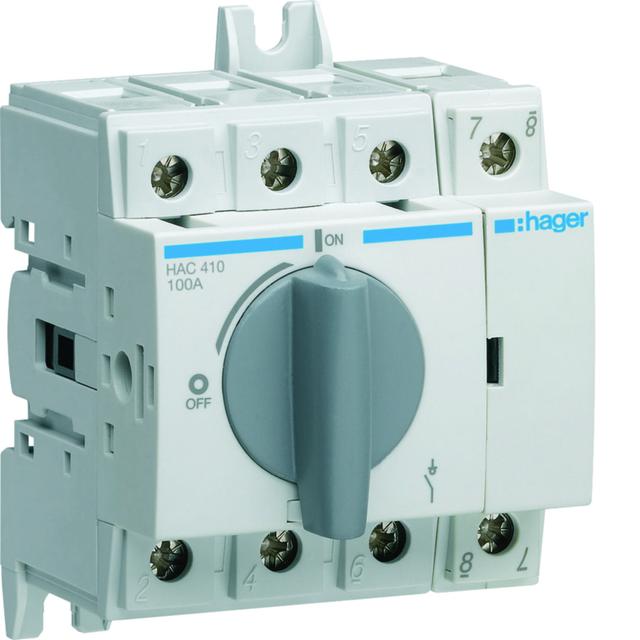 Modułowy rozłącznik izolacyjny obrotowy 4P 100A rozmiar 2 HAC410 HAGER
