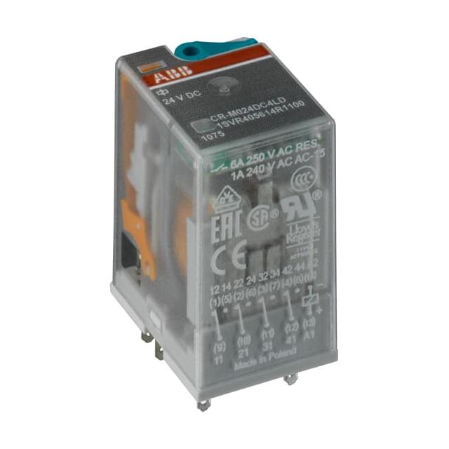 Przekaźnik CR-M060DC2L, A1-A2=60V DC, 2 styki c/o 250V/12A, LED 1SVR405611R4300 ABB
