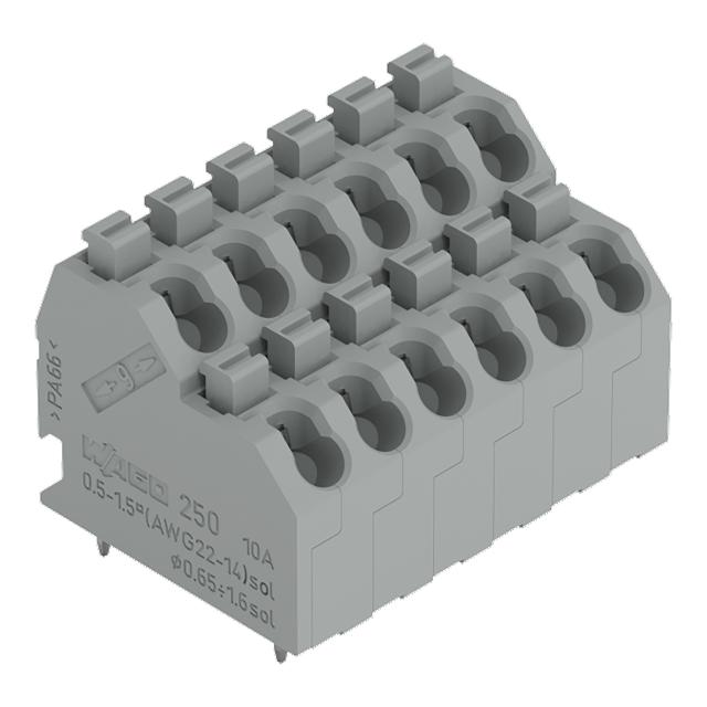 dwupiętrowa listwa zaciskowa 6-bieg. szara raster 5 mm /21szt./ WAGO
