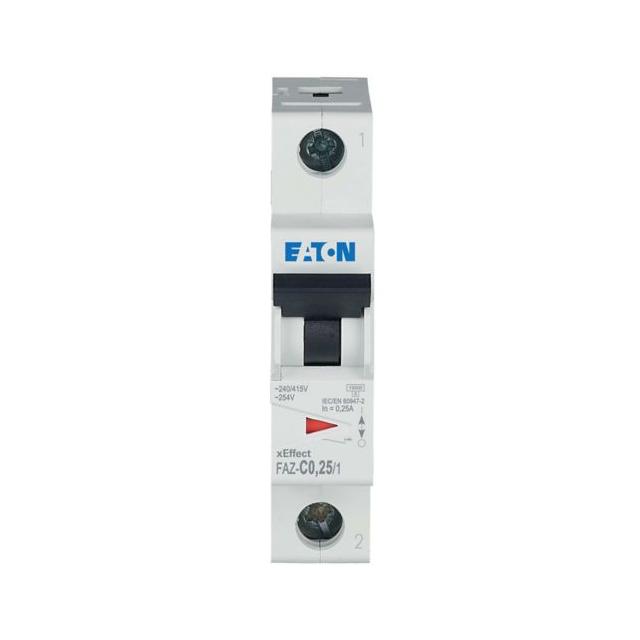 FAZ-C0,25/1 Wyłącznik nadprądowy 15kA C0,25A 1P 278543 EATON