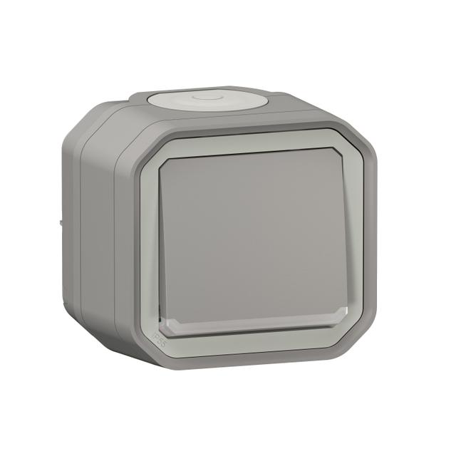 NOWE PLEXO - ŁĄCZNIK SCHODOWY ZE WSKAŹ. KOMPLET NATYNKOWY 10AX - 250 V SZARY 100277L LEGRAND