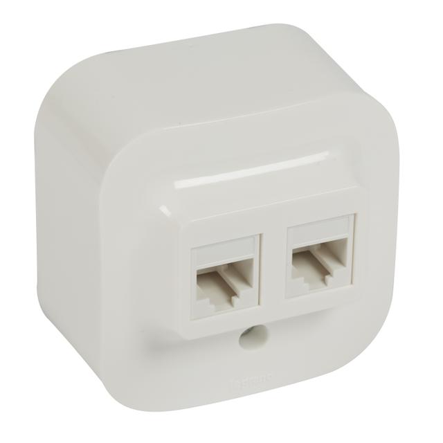 FORIX IP20 - GNIAZDO 2XRJ45 KAT. 5E UTP BIAŁE, Legrand