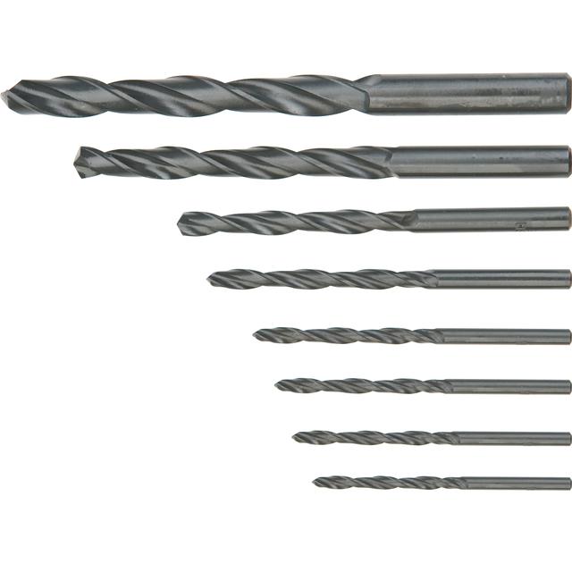 Wiertła do metalu HSS, 3.0-10.0 mm, zestaw 8 szt.