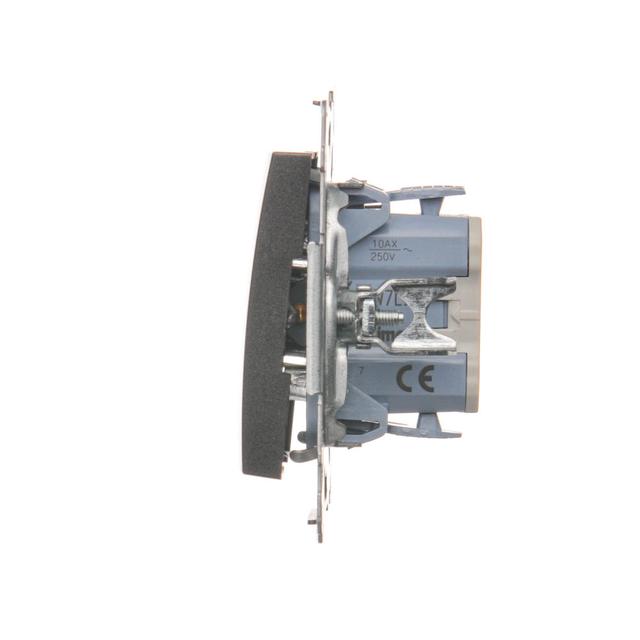 Simon 54 Łącznik krzyżowy z podświetleniem LED 10A 250V szybkozłączka antracyt DW7L.01/48 KONTAKT