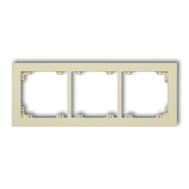 DECO Ramka potrójna z tworzywa DECO Pastel Matt orzech ziemny 44DR-3 KARLIK