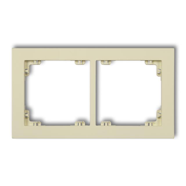 DECO Ramka uniwerstalna podwójna z tworzywa DECO Pastel Matt orzech ziemny