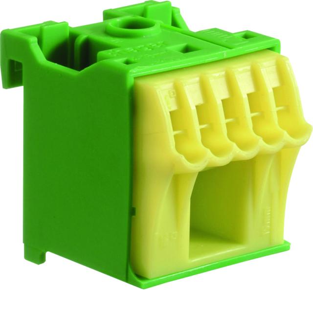 QuickConnect Blok samozacisków ochronny zielony 1x16+5x4mm2 szer. 30mm KN06E HAGER