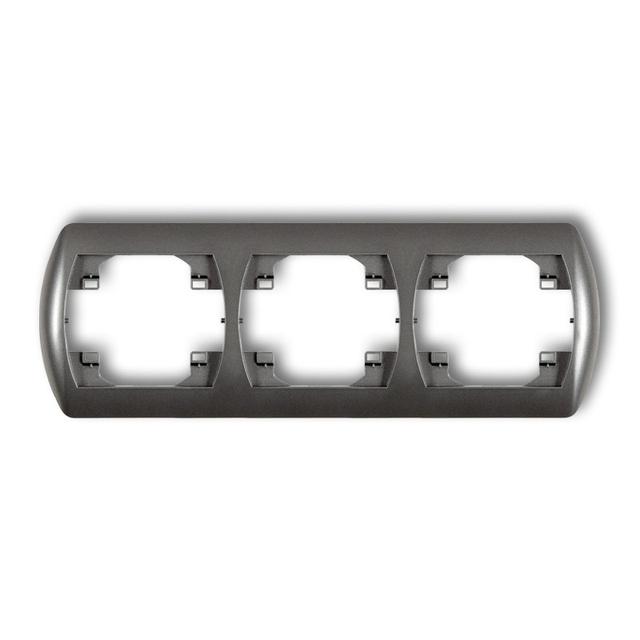 TREND Ramka pozioma potrójna grafitowa