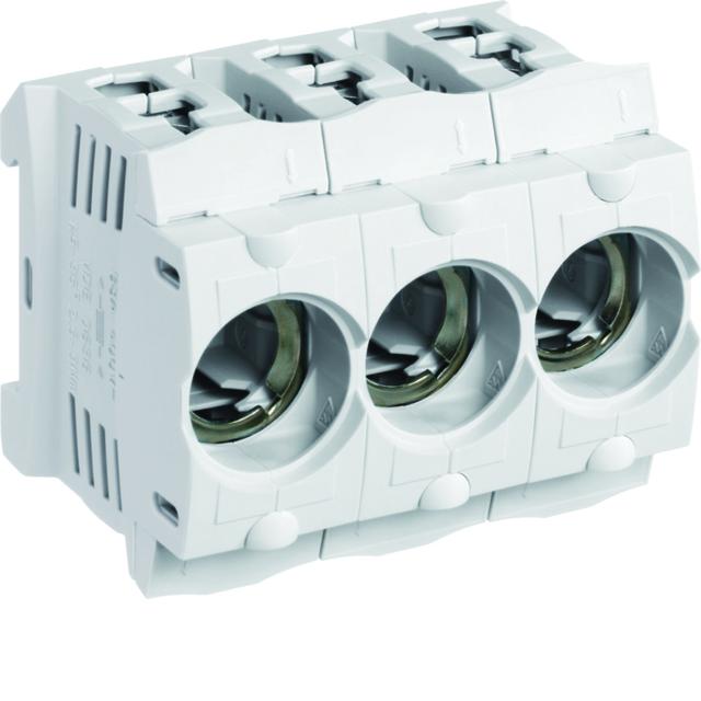 Gniazdo bezp. z tworzywa D02/3 E18 3P SIS 63A 400VAC TS35 zac.kl. 35mm2 LD046 HAGER