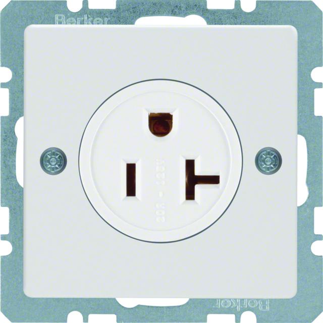 BERKER Q.1/Q.3 Gniazdo z uziemieniem standard USA/KANADA NEMA 5-20 R biały 41686089 HAGER
