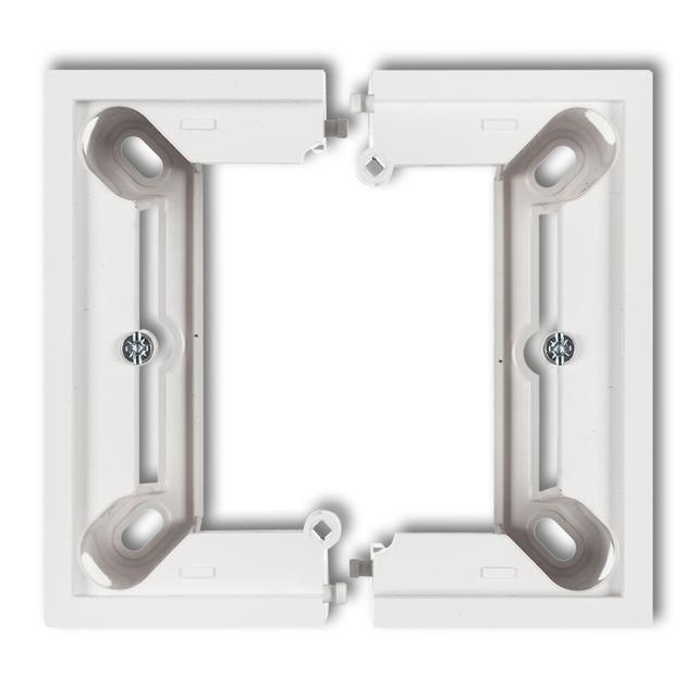 DECO / MINI Puszka natynkowa pojedyncza, składana DECO, MINI biały DPU-1 KARLIK