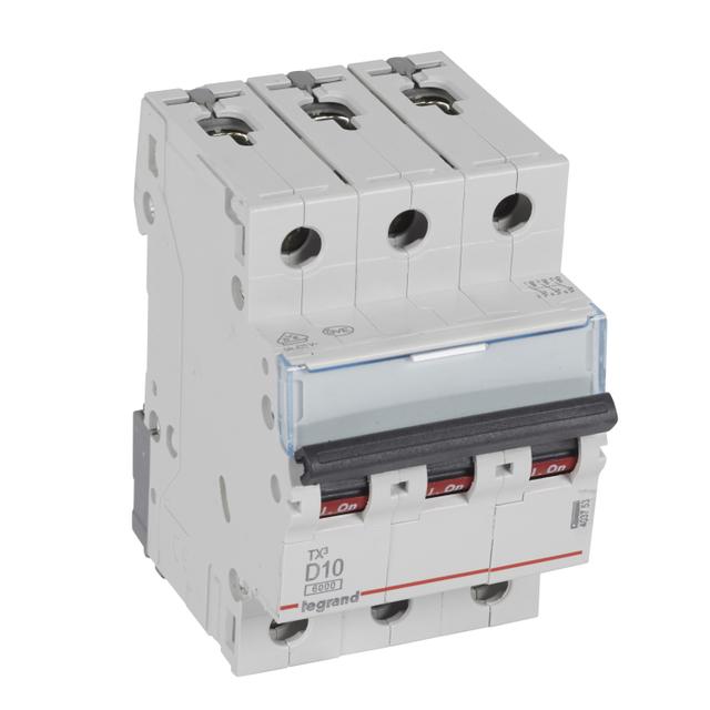Wyłącznik Nadprądowy 3P D10A 6kA AC S303 TX3 403753 LEGRAND
