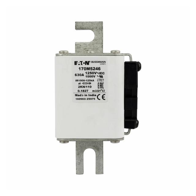 FUSE 630A 1250V 2KN/110 AR CU Wkładka szybka 630A AC 1250V rozmiar 2 61x77x138 mm aR DIN I 170M5246