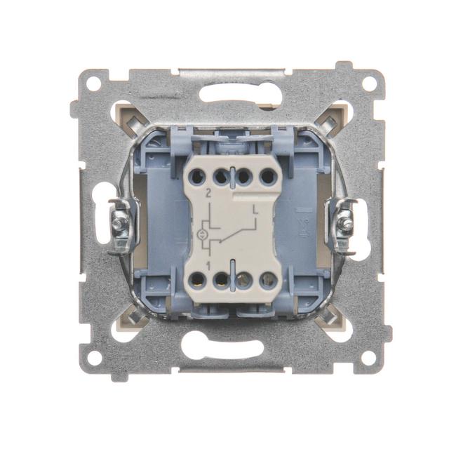 Simon 54 Łącznik schodowy z podświetleniem LED 10A 250V szybkozłączka kremowy DW6L.01/41 KONTAKT