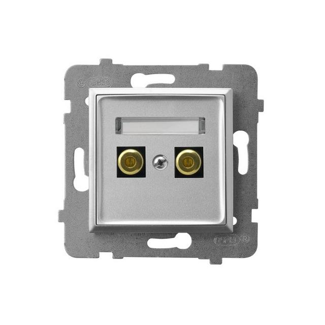 ARIA Gniazdo głośnikowe pojedyncze - kolor srebro GGN-1U/m/18