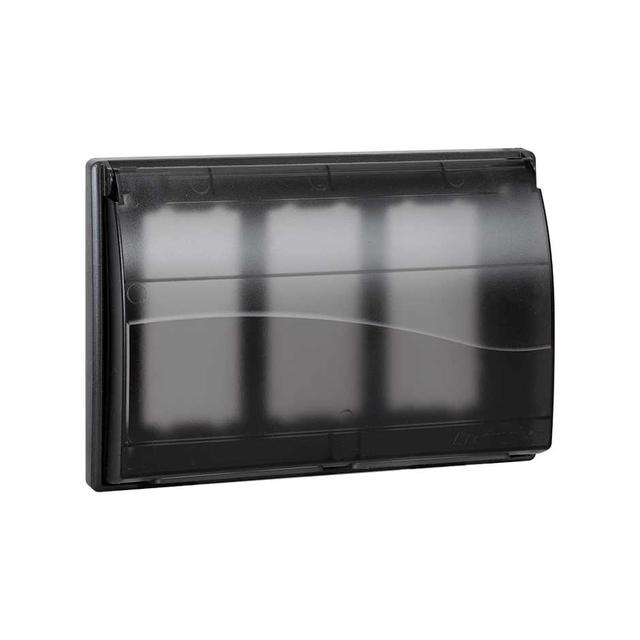 Simon Connect Ramka 3-modułowa do puszki SBM350 z pokrywą 6x K45 szary grafit