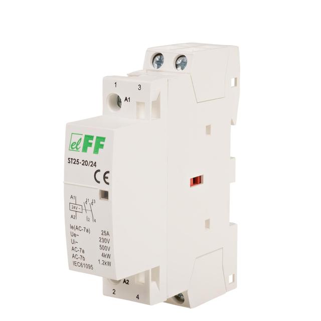 Stycznik modułowy montaż na szynie styki 2Z 25A ST25-20-24V F&F