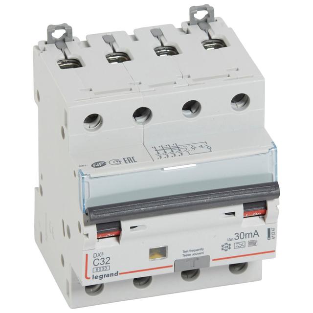 Wyłącznik Różnicowonadprądowy P 314 4P C32A 30Ma Typ F Serii DX3 411247 LEGRAND