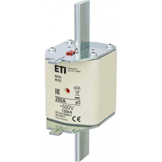 Wkładka topikowa NH zwłoczna KOMBI NH3C gG 200A 500V 004186217 ETI