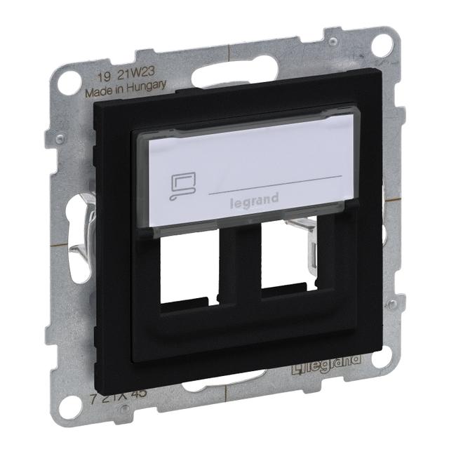 Suno Adapter Keystone Podwójny Czarny 721445 LEGRAND