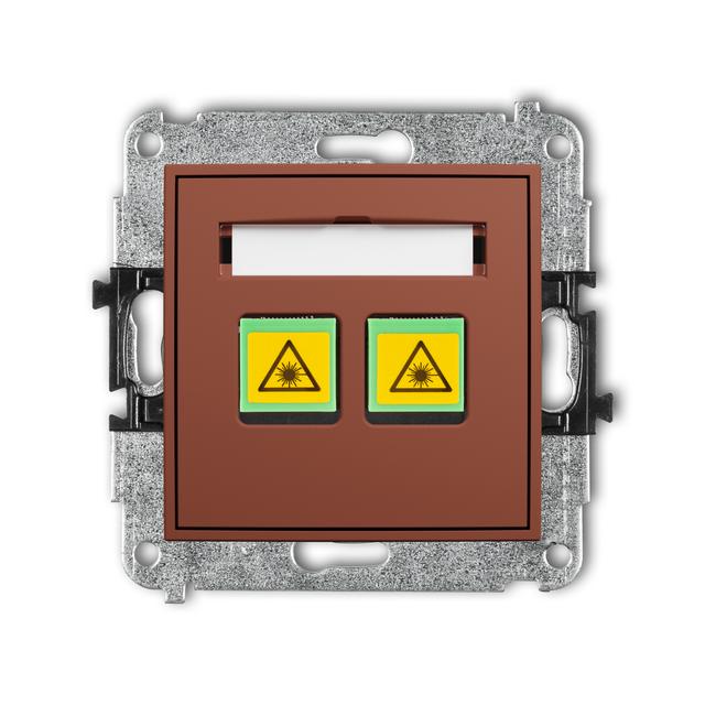 ICON Mechanizm gniazda światłowodowego/optycznego podwójnego terakota