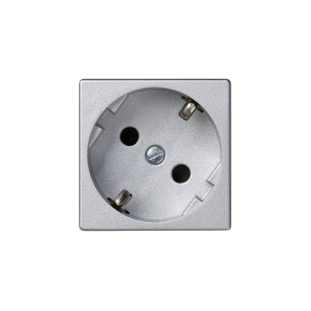 Simon Connect Gniazdo K45 schuko 16A/230V aluminium K01/8 KONTAKT