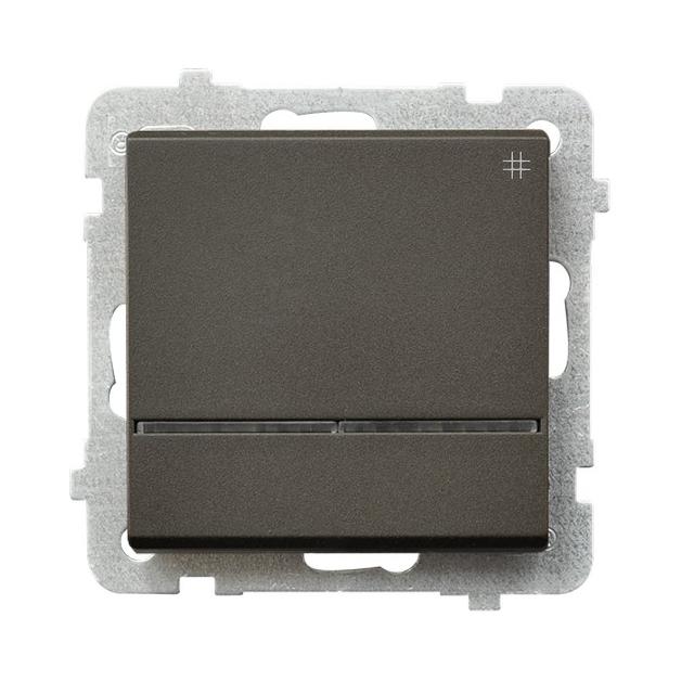 SONATA Łącznik krzyżowy z podświetleniem niebieskim - kolor czekoladowy metalik