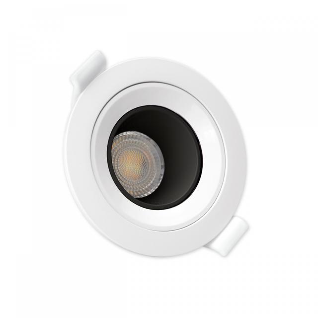 FIALE CORE DEEP GU10 OCZKO GU10 IP20 FI86X34MM BIAŁY SRODEK CZARNY OKRĄGŁA RUCHOMA