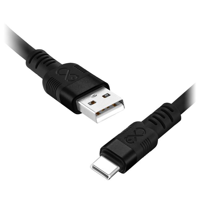 Kabel USB-A - USB-C eXc WHIPPY Pro, 2M (60W, szybkie ładowanie), kolor mix ciemny* (*wysyłany losowo