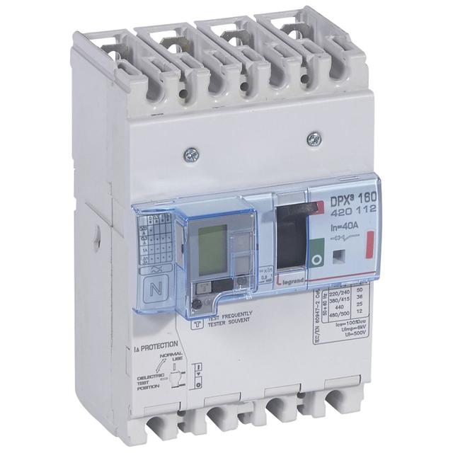 Wyłącznik DPX3 160 Z Zab. R-Pr. 4P 40A 36kA 420112 LEGRAND