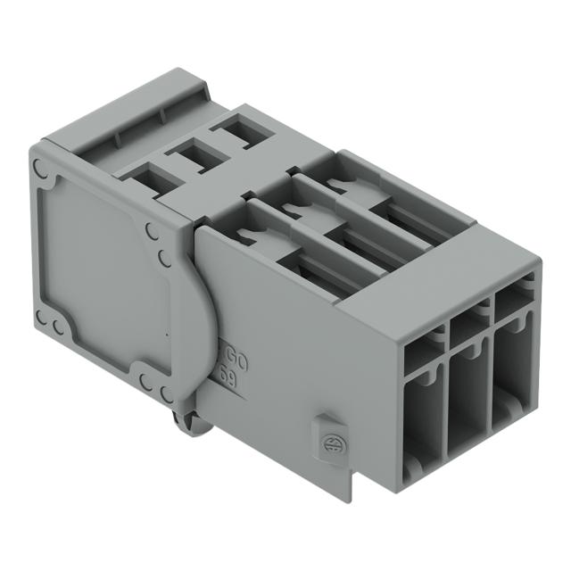 X-COM wtyk 3-biegunowy szary raster 5 mm /100szt./ WAGO