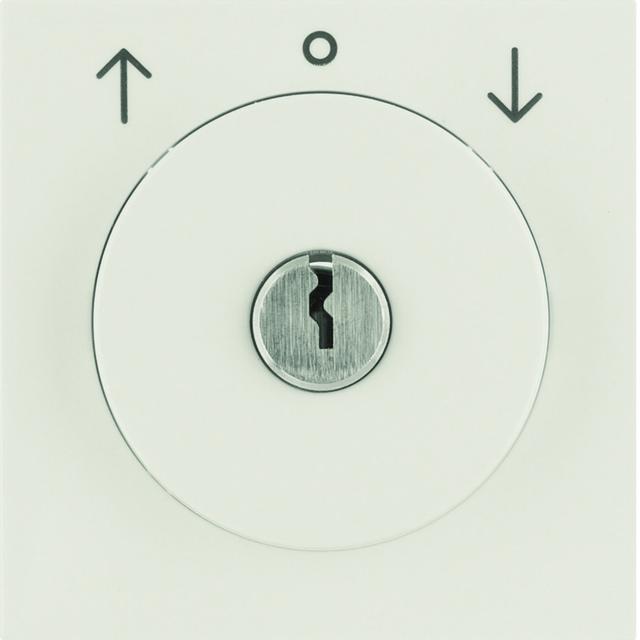 B.Kwadrat Płytka czołowa z zamkiem do łącznika żaluzjowego na klucz, krem połysk