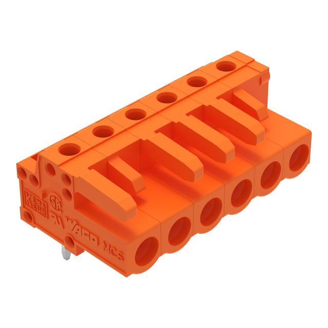 MCS-MIDI Classic gniazdo kątowe 6-bieg. pomarańczowe raster 5,08 mm /50szt./ WAGO