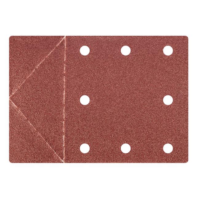 Papier ścierny 115 x 160 mm, otwory, perforacja do odrywania, rzep. K100, 3 szt.