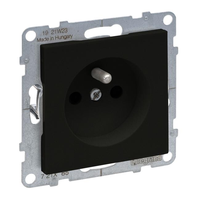 SUNO - Gniazdo 2P+Z - 16 A - 250 V~ - zaciski śrubowe, Czarny, Legrand