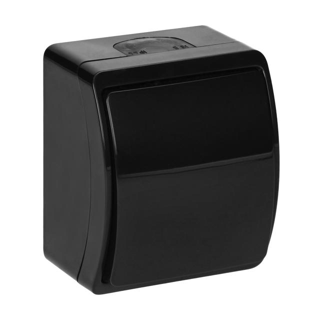 Łącznik jednobiegunowy n/t AQUATIC IP44 czarny 10 szt. OR-OE-7100/B/10 ORNO