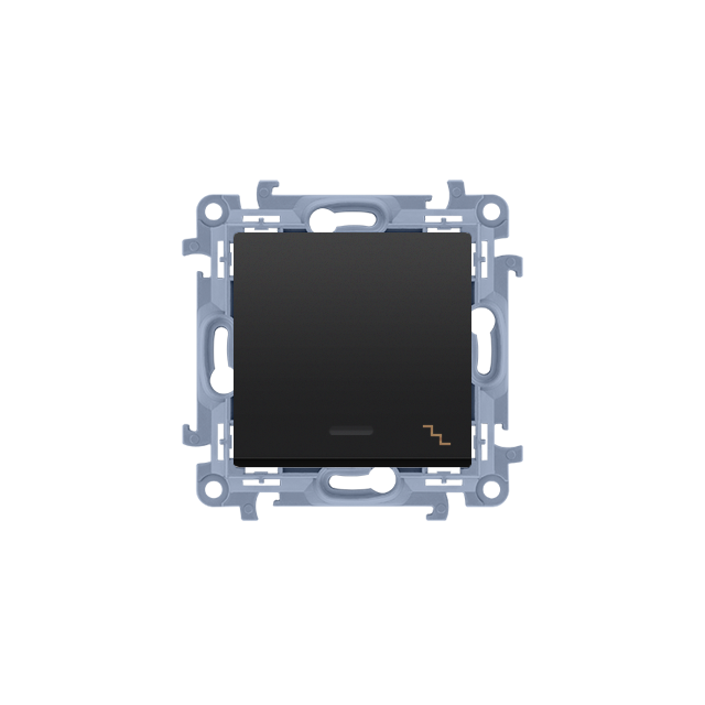 Simon 10 Łącznik schodowy z podświetleniem LED 10A z. śrub. czarny