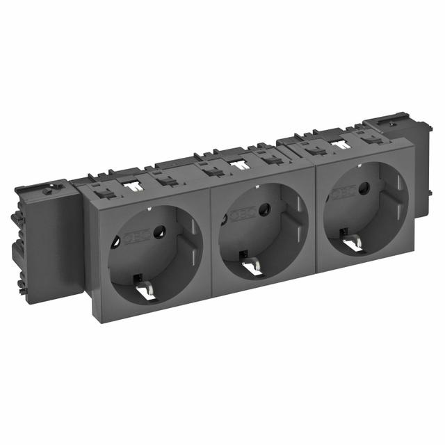 STD-D0C SWGR3, Gniazdo 0°, VDE, potrójne, Connect 45