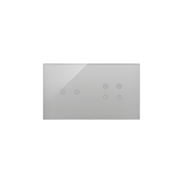 Simon 54 Touch Panel dotykowy S54 Touch 2 moduły 2 pola dotykowe poziome + 4 pola dotykowe srebrna mgła DSTR224/71 KONTAKT