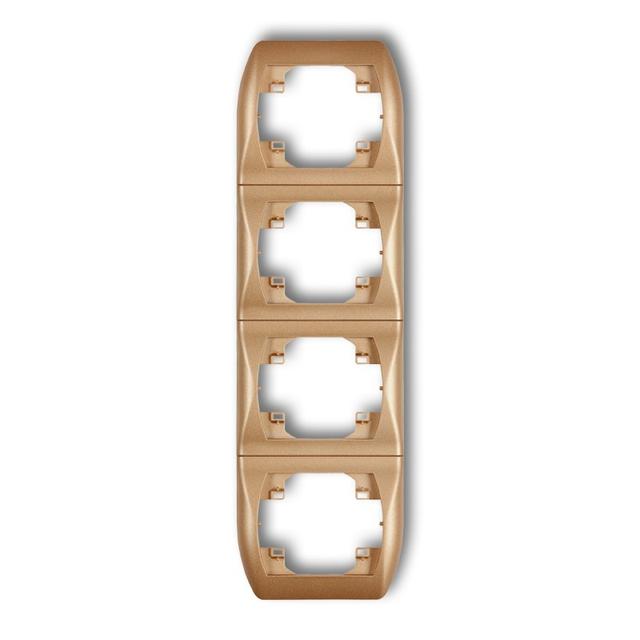 TREND Ramka pionowa poczwórna złoty metalik