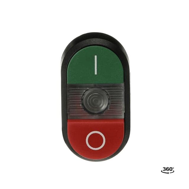 Przycisk podwójny I-0 przezroczyste pole podświetlany MPD13-11C