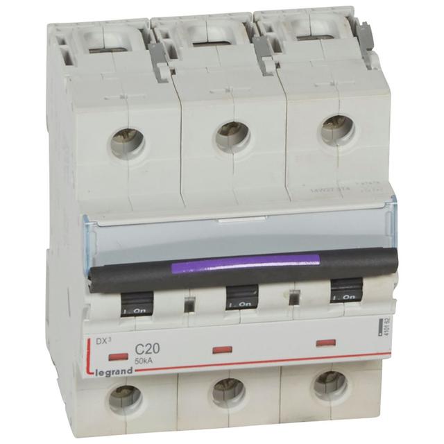 Wyłącznik Nadprądowy S323 C20 3P 20A 50Ka DX3 410162 LEGRAND