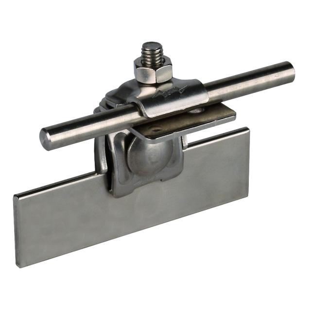 Zacisk krawędziowy wygięty 0,7-8 mm, stal nierdzewna NIRO