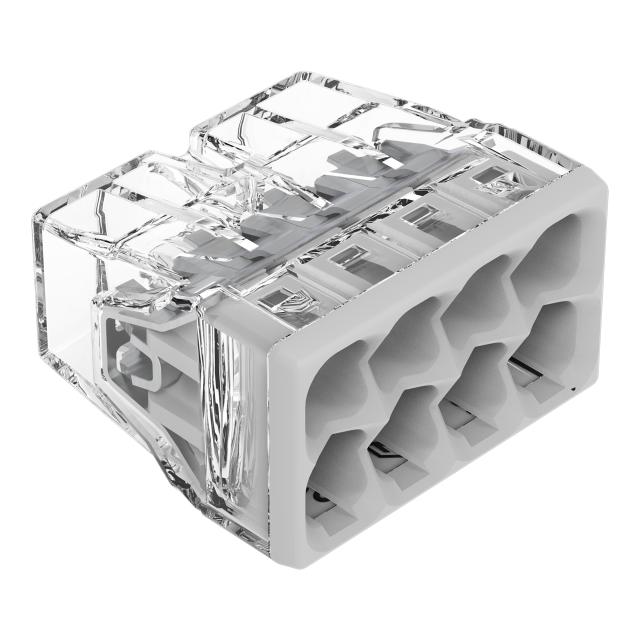 Szybkozłączka 8x 0,5-2,5mm2 transparentna / jasnoszara /50szt./ WAGO