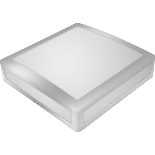 Oprawa oświetleniowa ERIS LED srebrny pierścień, klosz mleczny b.neutralny 13W, czujnik ruchu