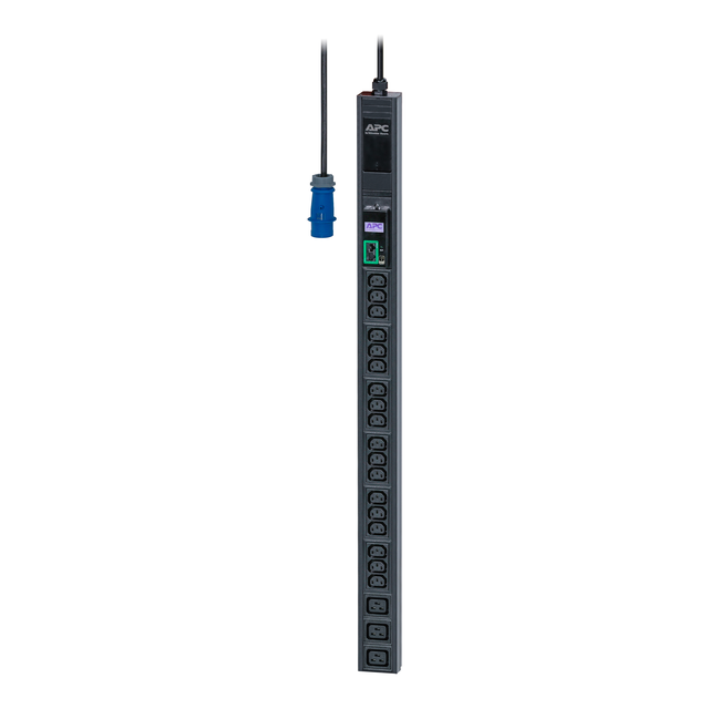 APC Easy Rack PDU, 3700 W, z pomiarem, 0U, jednofazowa, 230V, 16A, gniazdka 18 x C13 i 3 x C19, wtyk